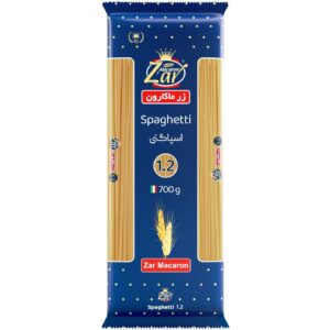 ماکارونی (اسپاگتی ) قطر 1.2 زر ماکارون مقدار 700 گرم