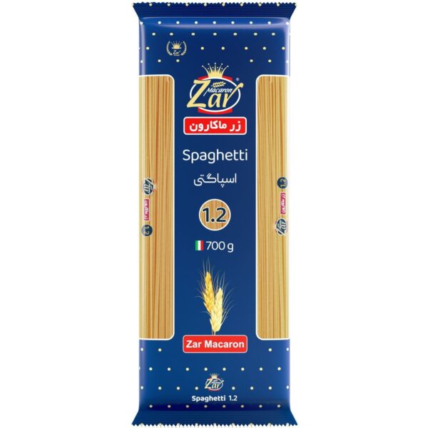 ماکارونی (اسپاگتی ) قطر 1.2 زر ماکارون مقدار 700 گرم
